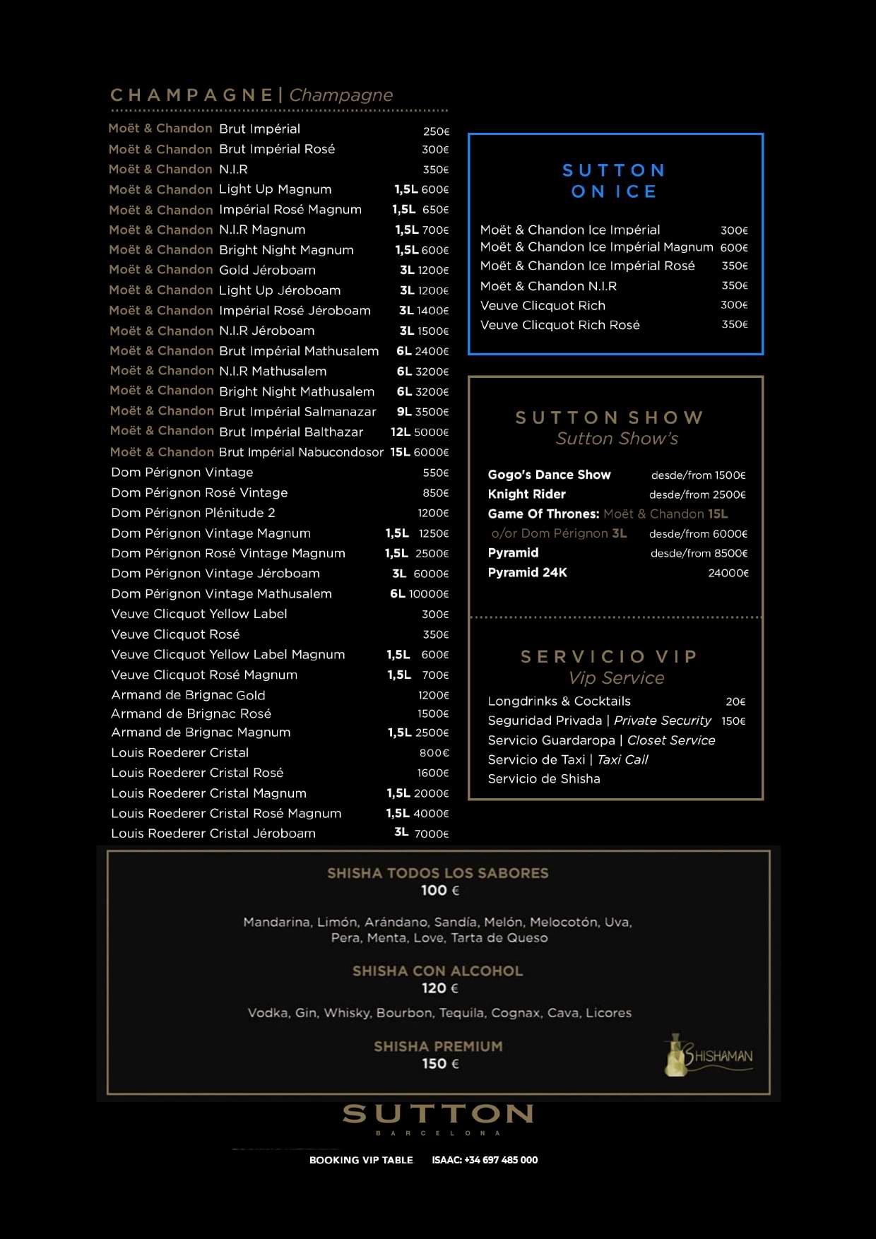 mesas vip opium fin de año